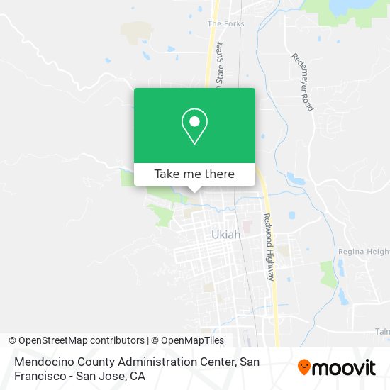 Mapa de Mendocino County Administration Center