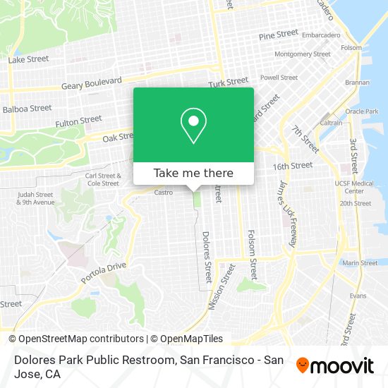 Mapa de Dolores Park Public Restroom