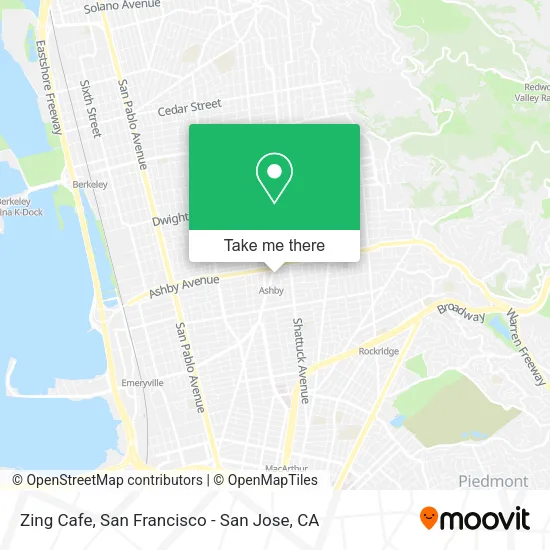 Mapa de Zing Cafe