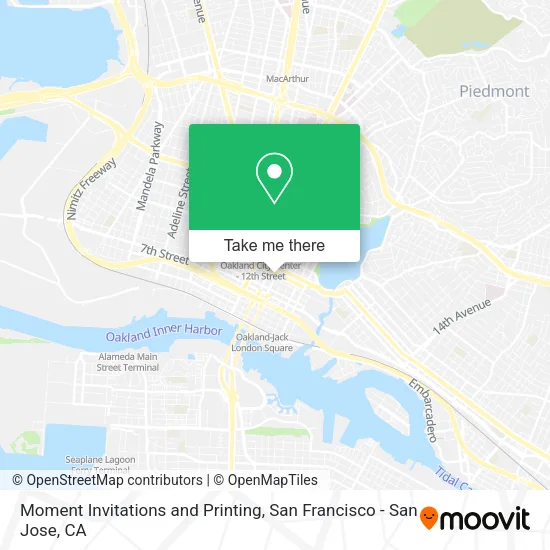 Moment Invitations and Printing map