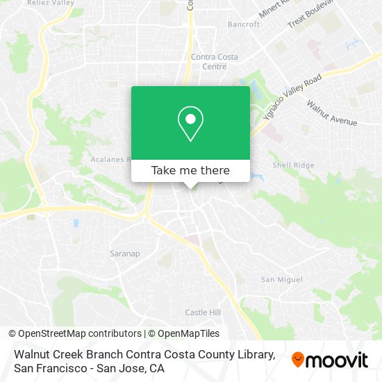 Walnut Creek Branch Contra Costa County Library map