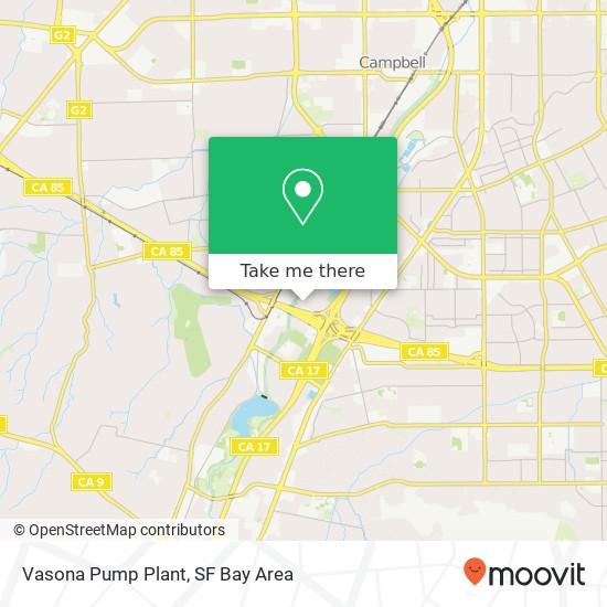 Mapa de Vasona Pump Plant