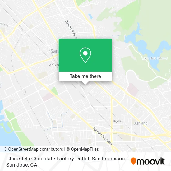 Mapa de Ghirardelli Chocolate Factory Outlet