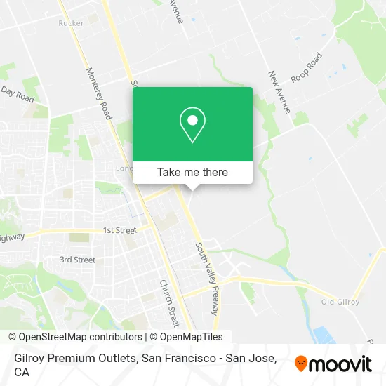 Gilroy Premium Outlets map