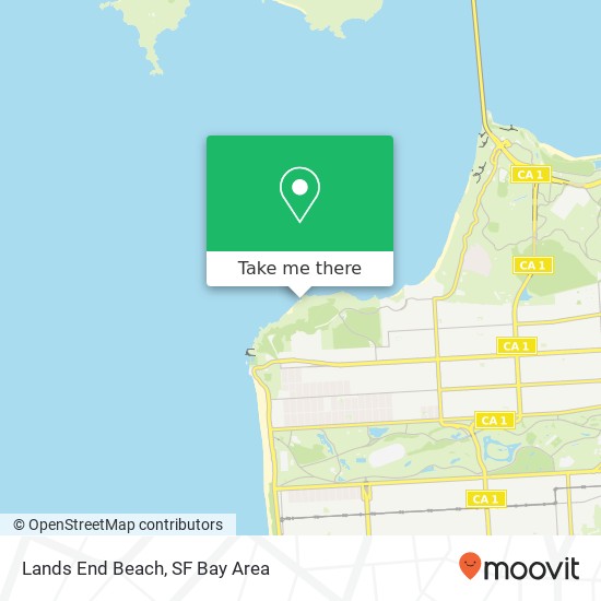 Mapa de Lands End Beach