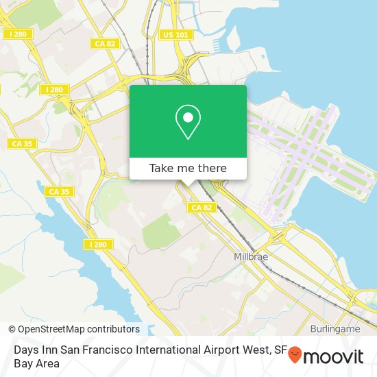 Days Inn San Francisco International  Airport West map
