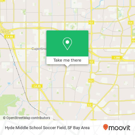 Mapa de Hyde Middle School Soccer Field