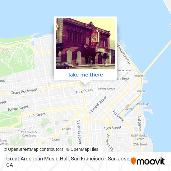 Great American Music Hall map