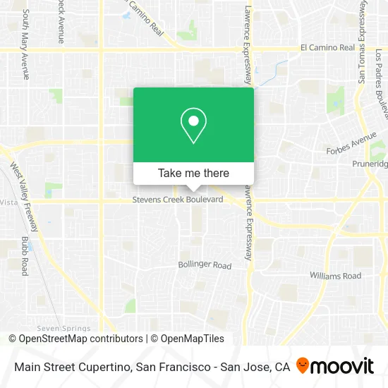 Mapa de Main Street Cupertino