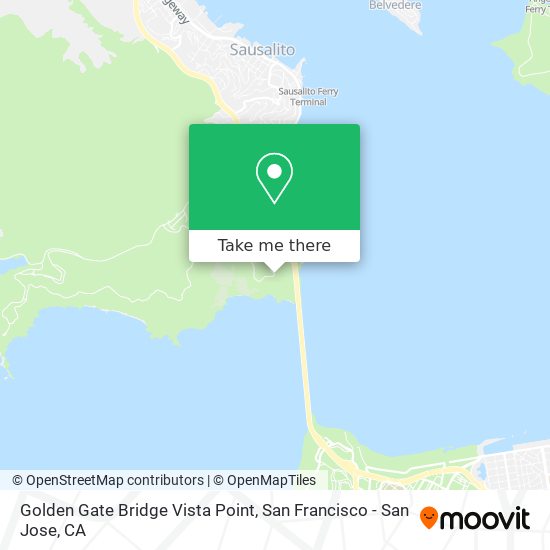 Mapa de Golden Gate Bridge Vista Point