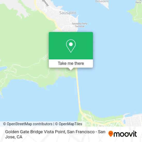 Golden Gate Bridge Vista Point map