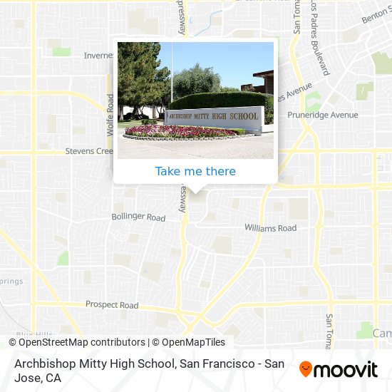 Mapa de Archbishop Mitty High School