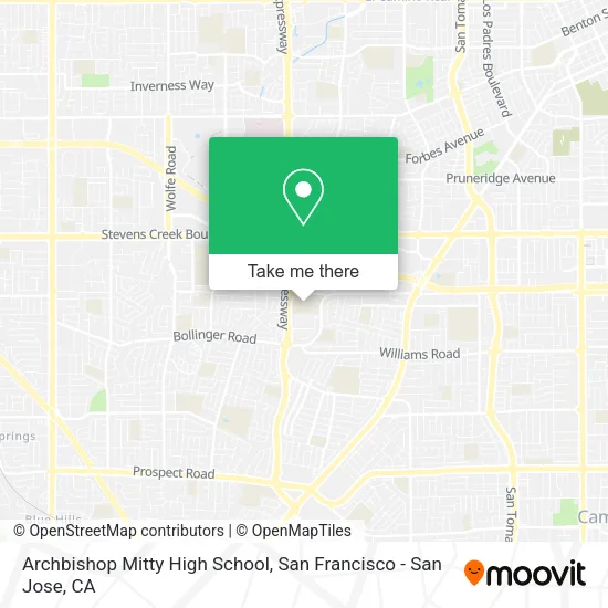 Archbishop Mitty High School map