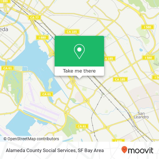 Mapa de Alameda County Social Services