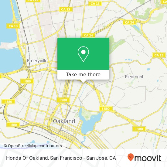 Mapa de Honda Of Oakland