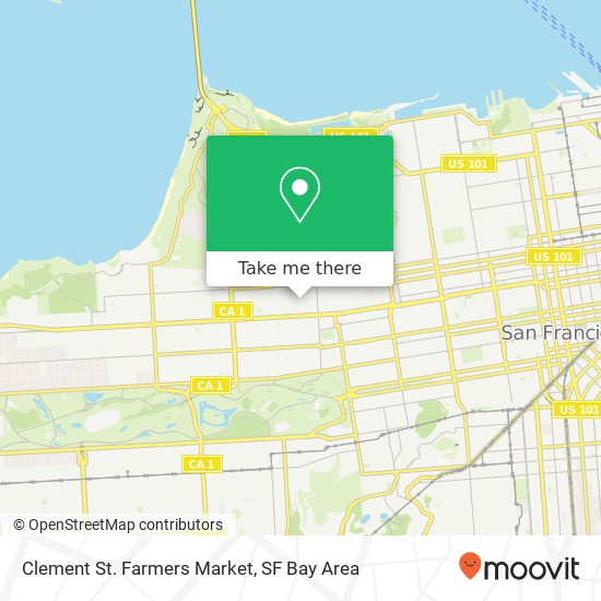 Clement St. Farmers Market map