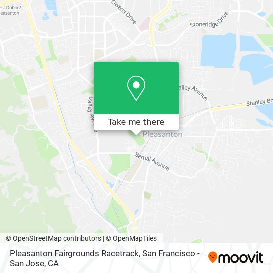 Pleasanton Fairgrounds Racetrack map