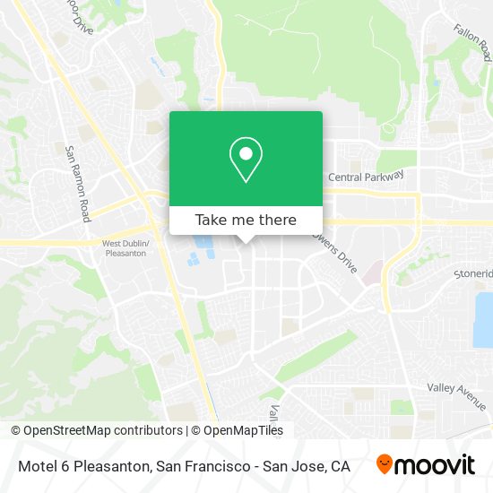 Motel 6 Pleasanton map