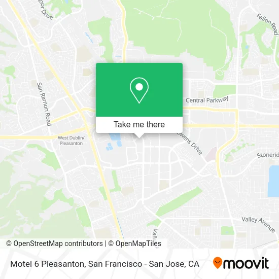Motel 6 Pleasanton map