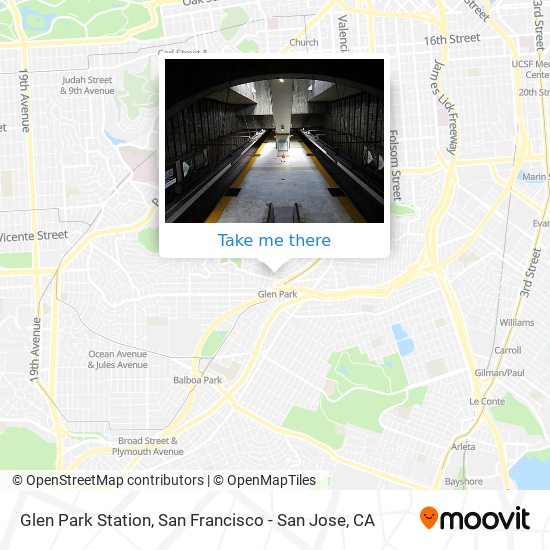Mapa de Glen Park Station