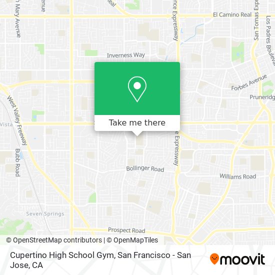 Cupertino High School Gym map