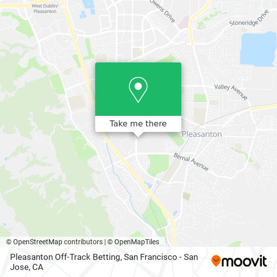 Pleasanton Off-Track Betting map