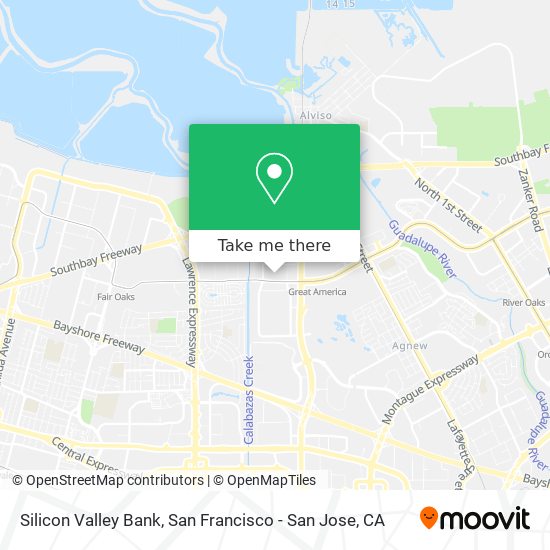 Mapa de Silicon Valley Bank