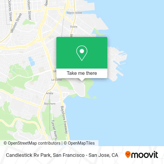 Candlestick Rv Park map