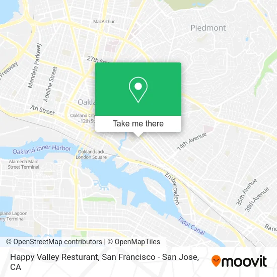Happy Valley Resturant map