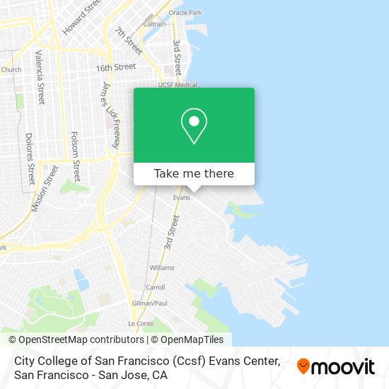 Mapa de City College of San Francisco (Ccsf) Evans Center