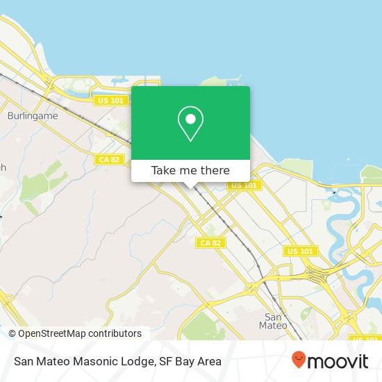 San Mateo Masonic Lodge map