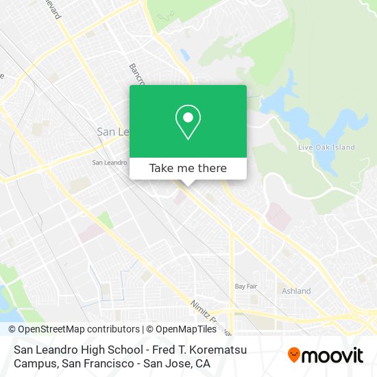 San Leandro High School - Fred T. Korematsu Campus map