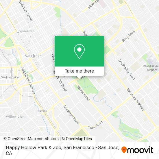 Mapa de Happy Hollow Park & Zoo