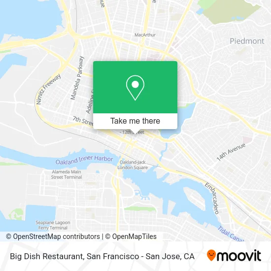 Mapa de Big Dish Restaurant