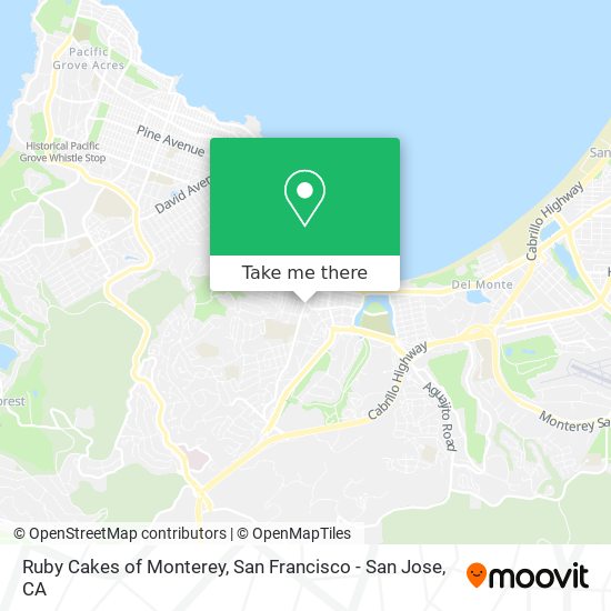 Ruby Cakes of Monterey map