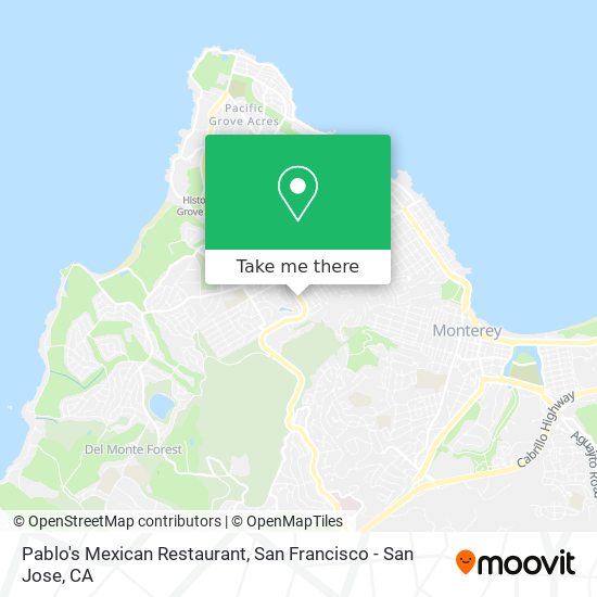 Pablo's Mexican Restaurant map