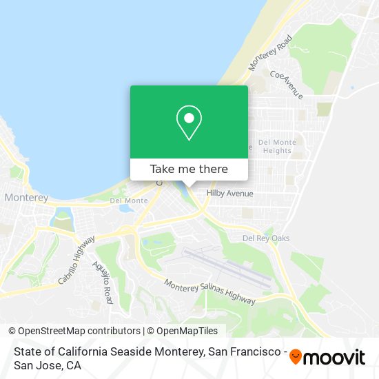 State of California Seaside Monterey map