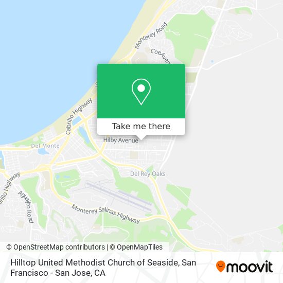 Hilltop United Methodist Church of Seaside map