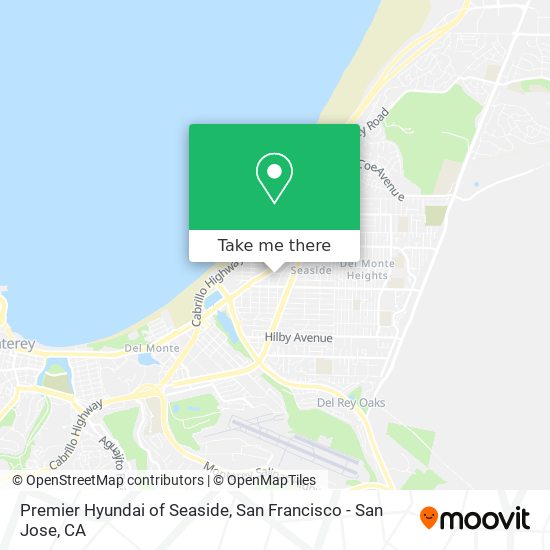Premier Hyundai of Seaside map