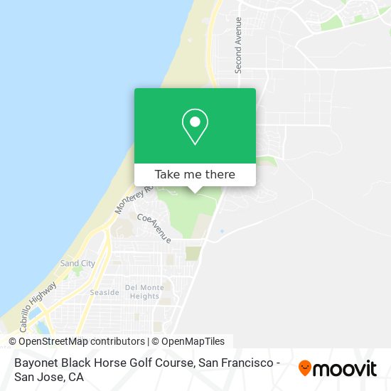 Bayonet Black Horse Golf Course map