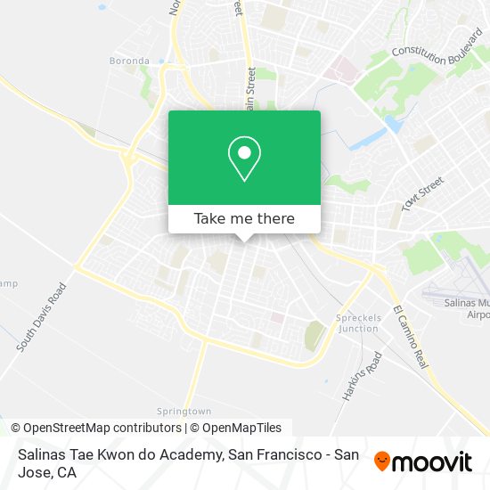 Mapa de Salinas Tae Kwon do Academy