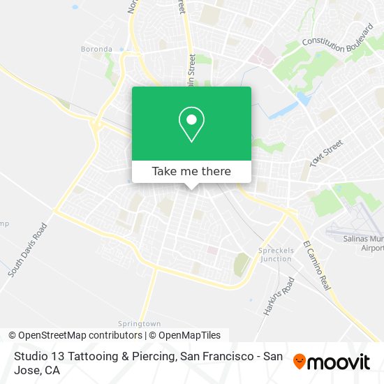 Studio 13 Tattooing & Piercing map