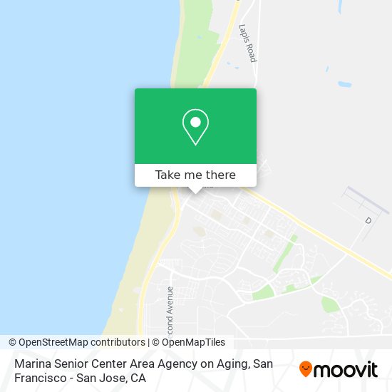 Marina Senior Center Area Agency on Aging map
