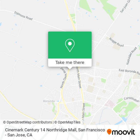Mapa de Cinemark Century 14 Northridge Mall