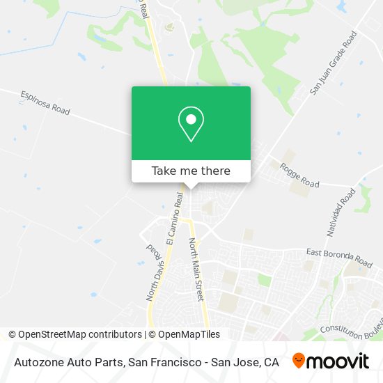 Autozone Auto Parts map