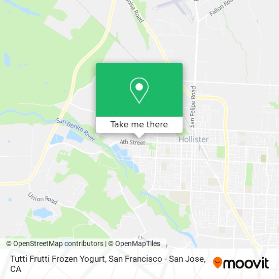 Tutti Frutti Frozen Yogurt map