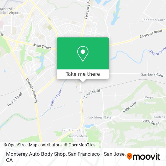 Mapa de Monterey Auto Body Shop