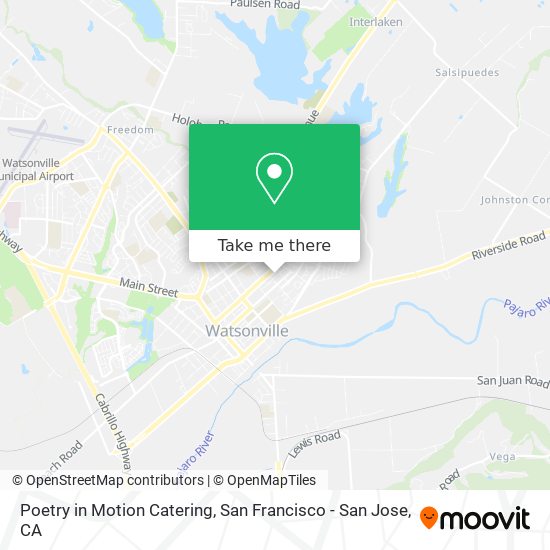 Poetry in Motion Catering map