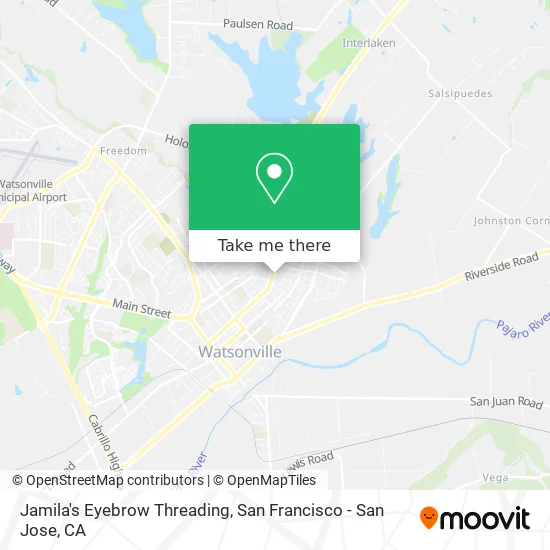Jamila's Eyebrow Threading map