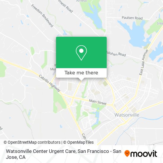 Watsonville Center Urgent Care map